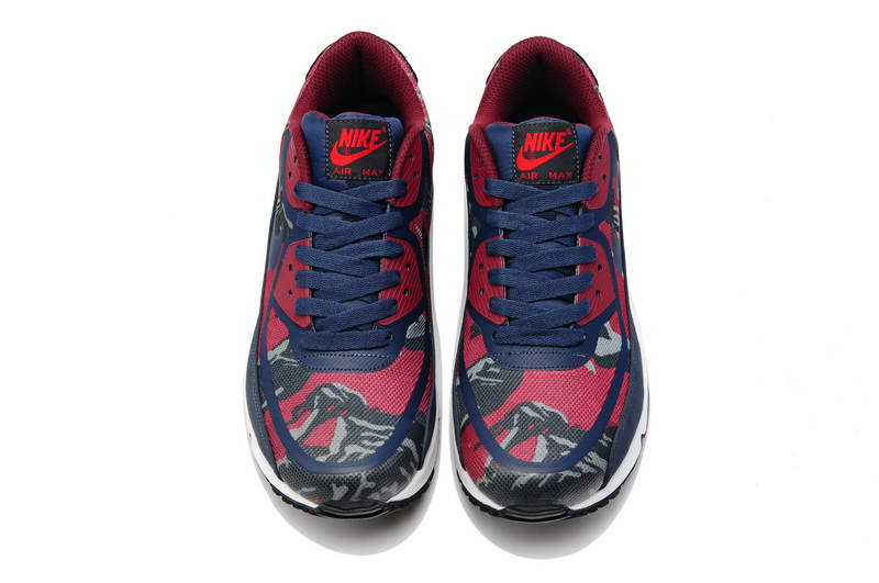 Nike Air Max 90 Chaussures Hommes pre Bande Marron Rouge (2)